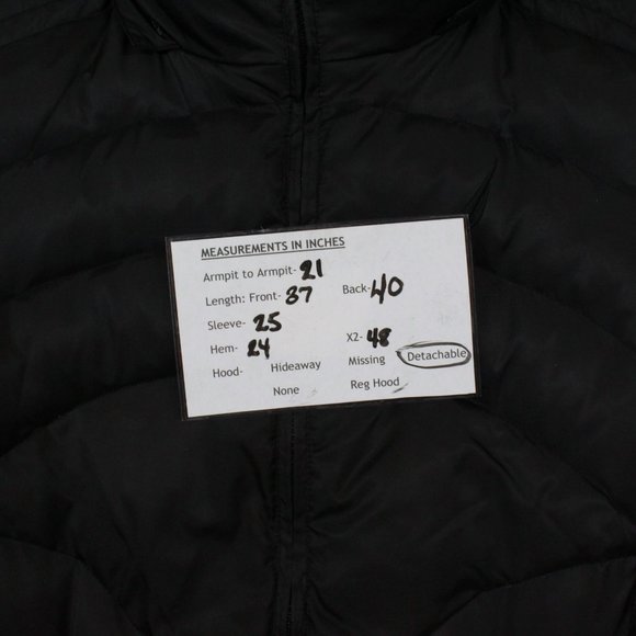 Nautica Black Quilted Insulated Removable Faux Fur Down Puffer Jacket Size M - Picture 13 of 13